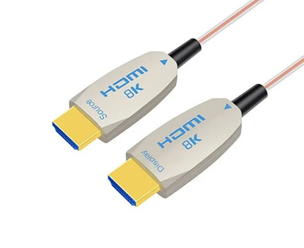 Super Slim 8K HDMI 2.1 Fiber Active Optical Cable White Shell