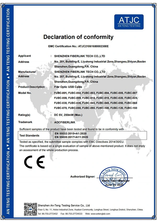 Declaration of Conformity