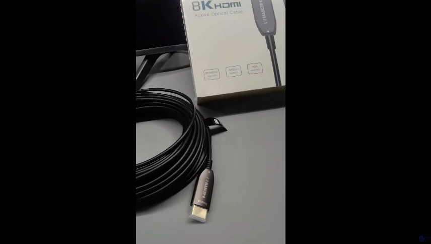 8K Fiber HDMI 2.1 Cable Factory Testing