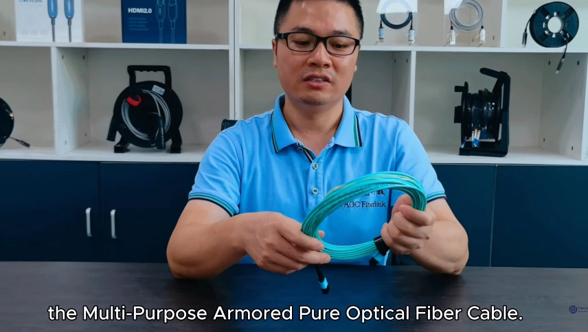All-in-One Detachable 8k Fiber Optic Mpo to HDMI, Displayport, LC Extension Cables for Any Application