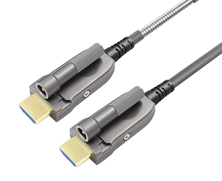 Armored 8k Fiber Optic Hdmi 2.1 Active Optical Cable With Secure Screw Lock