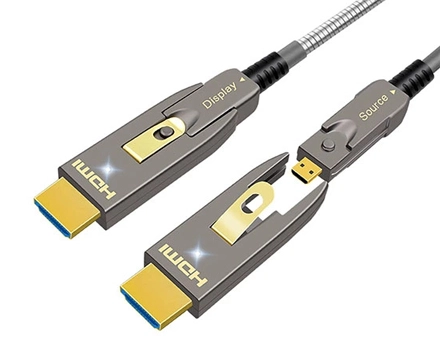 Armored Detachable 8k Fiber Optic Hdmi 2.1 Active Optical Cable With Secure-Lock Latching