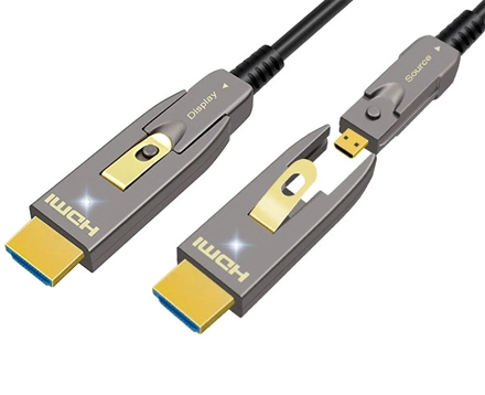 Detachable 8k Fiber Optic Hdmi 2.1 Active Optical Cable With Secure Screw Lock Latching