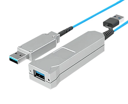USB3.0 AM to AF Y-Cable Power Supply Fiber Active Optical Extension Cable