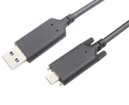 USB3.2 AM to Fiber Optic USB Type-C Cable with Screw Locking