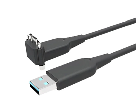 USB3.0 AM TO Angled Micro-B Fiber Active Optical Cable TPU Injection Housing