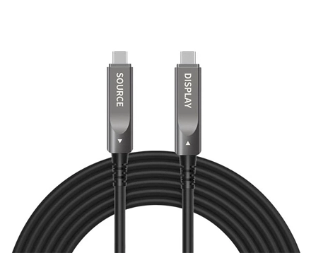 USB3.2 Gen2 Full-feature Type-C Active Fiber Optical Cable 8K Video, 10Gbps, 60W PD 15m