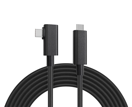 USB3.2 type-C VR Headset angled Fiber Optic Extension Cable
