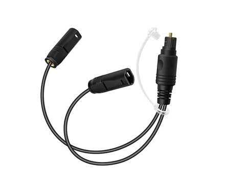 Customized 1 to 2 Passive Optical Toslink Splitter Cable Male to Female