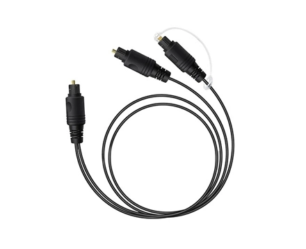 Bi-Directional 1-in-2-out Passive TOSLINK Optical Audio Splitter Cable-Male to Male