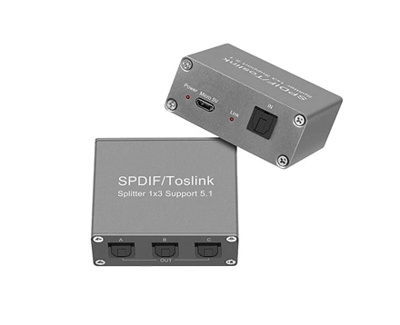 Customized 1 to 3 Active Optical Toslink Splitter