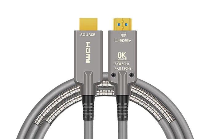 Armored 8K Fiber Optic HDMI 2.1 Active Optical Cable