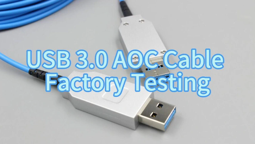 5Gbps USB 3 0 Pure Fiber Active Optical Extension Cable Factory testing