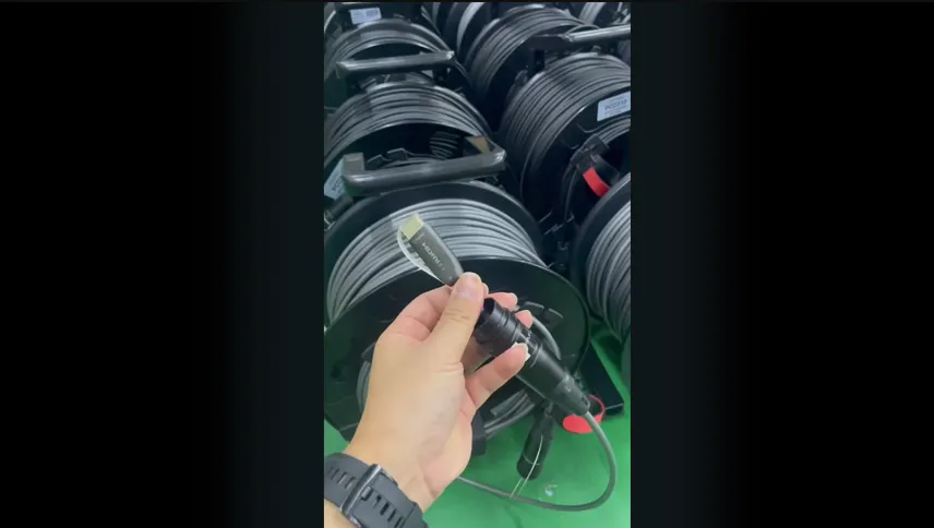 100pcs armored 8K Fiber Optic HDMI 2.1AOC-Active Optical Cable on tatical drum ready for shipping