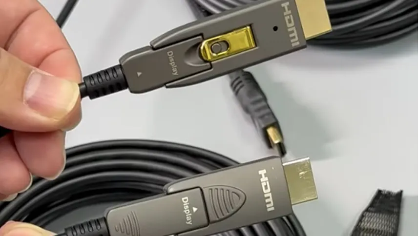 Why upgrade to 8K Detachable Fiber Optic HDMI Cable? For pre-installed conduit and outdoor use!